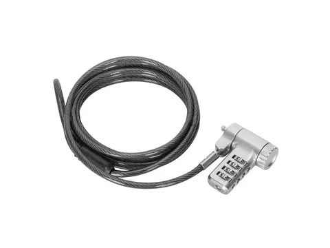 Targus ASP96GLX-S, 2 m, Combinatieslot, Gegalvaniseerd staal, Zilver