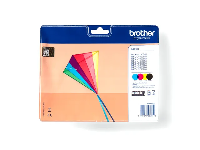 Inktcartridge Brother LC-223VALBP zwart + 3 kleuren