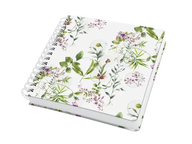 Notitieboek Jolie A5 vierkant spiraal Fairytale Garden HC blanco 240pa