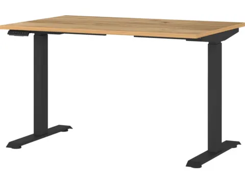 Elektrisch ihv bureau,HxBxD 720-1200x1200x800mm,blad Navarra-eiken