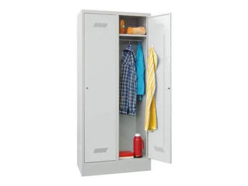 locker,HxBxD 1850x800x500mm,2vak,vak B 400mm,RAL7035,front RAL7035