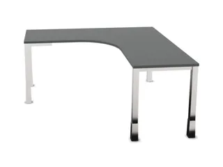In hoogte verstelbaar bureau in vrije vorm,MS-donkergrijs - 2
