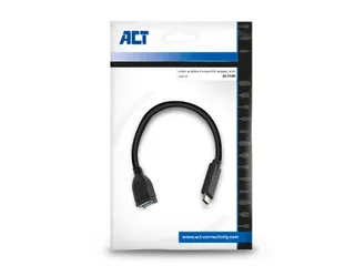 Kabel ACT USB 3.0 OTG USB-C male naar USB-A female - 12
