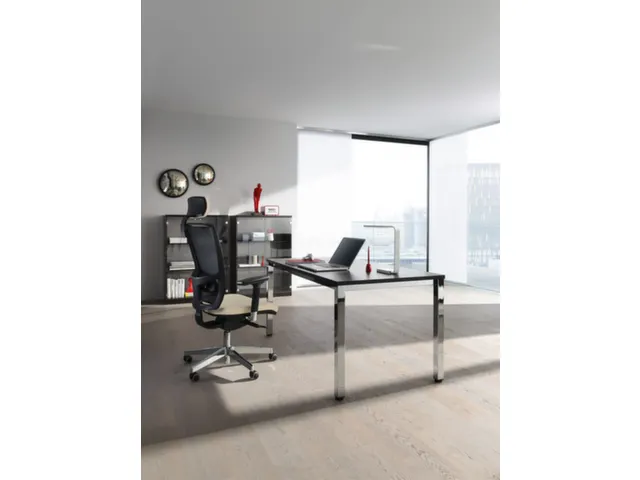 In hoogte verstelbaar bureau,HxBxD 720-840x1800x800mm,CC-zwart