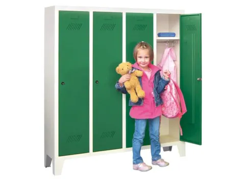 lockerkast v. kinderen,HxBxD 1300x1030x300mm,RAL7035,front RAL5012