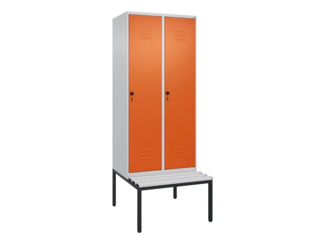Armoire vestiaire avec banc HxlxP 2120x800x815mm 2compart.