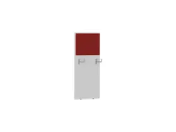 baliepaneel,v. bureau,aanbouw rechts,B 600mm,Bl-wit,BN4011-rood