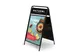 Chevalet de trottoir A-Board Elegant Acier avec panneau Logo 50x70cm N