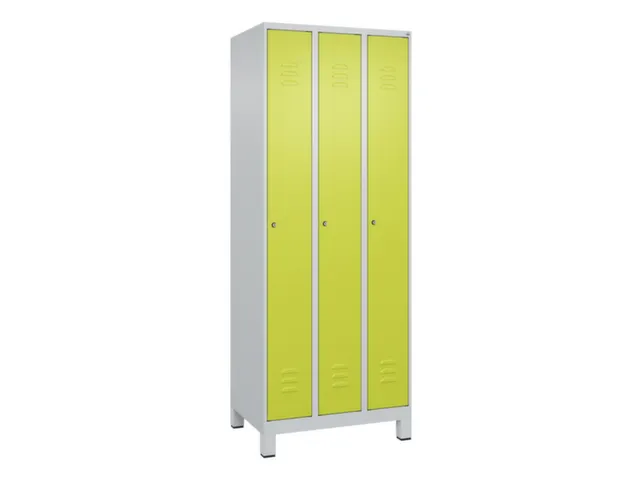locker,HxBxD 1950x750x500mm,3vak,vak B 250mm,cil.-slot,voeten