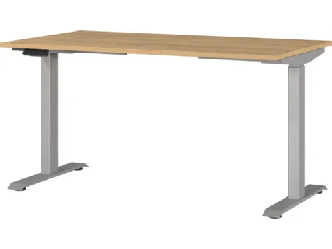 Elektrisch ihv bureau,HxBxD 720-1200x1400x800mm,blad Grandson-eiken