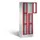 Lockerkast 1800x610x500mm 2x3 vakken Cilinderslot, Sokkel, RAL3003