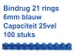 Bindrug Gbc 6mm 21-Rings A4 Blauw 100 Stuks
