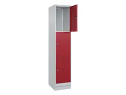 lockerkast,HxBxD 1950x400x500mm,1x3vakken,vak B 400mm,cil.-slot,sokkel