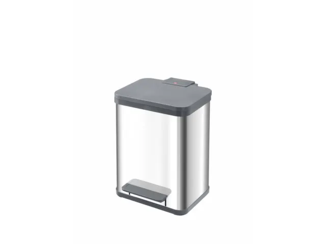 poubelle à pédale 2x9l HxlxP 430x320x330mm seau intérieur plastique