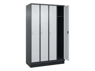 locker,HxBxD 1950x1200x500mm,4vak,vak B 300mm,cil.-slot,sokkel - 2