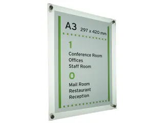 Menoor Deurbord Premium Glasslook A3 Plexiglas - 3