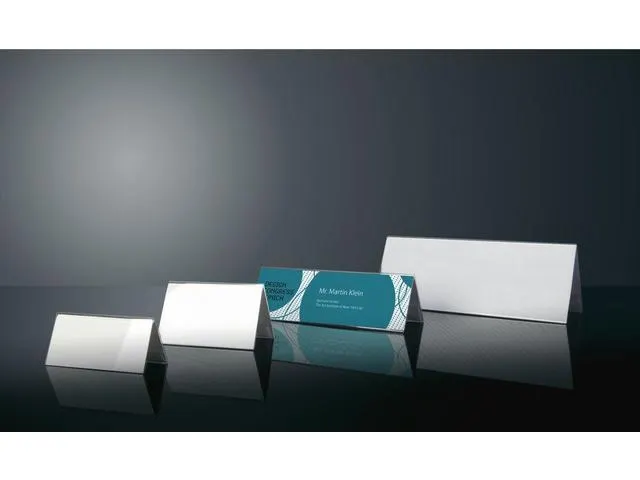 Tafelkaartje Sigel 240x90mm glashelder dakvorm doos a 5 stuks