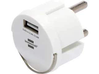 Brennenstuhl Stopcontactadapter USB A 2.4A Wit - 1