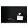 Glas/magneetbord Sigel Zwart 100x65 Magneet+bevestigingsmateriaal