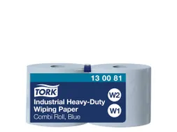 Poetspapier Tork Wiping Heavy-Duty W1/2 3-laags 119m blauw 130081