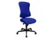 chaise de bureau pivotante,Mécan. synchrone,assise tissu bleu royal