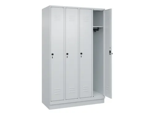 locker,HxBxD 1950x1200x500mm,4vak,vak B 300mm,draaigrendel,sokkel