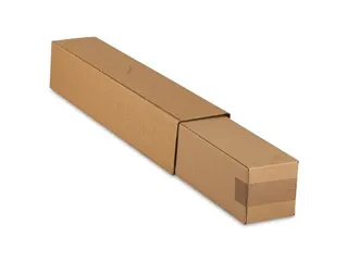 Verzendkoker Vierkant Telescoop 300x150x800-1500mm Bruin Deksel 10 st. - 2