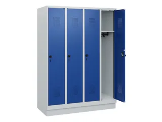 schoollocker,HxBxD 1630x1200x500mm,4vak,vak B 300mm,draaigrendel - 1