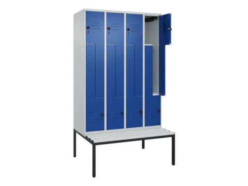 Z-garderobekast,HxBxD 2120x1200x815mm,8vak,vak B 300mm,draaigrendel
