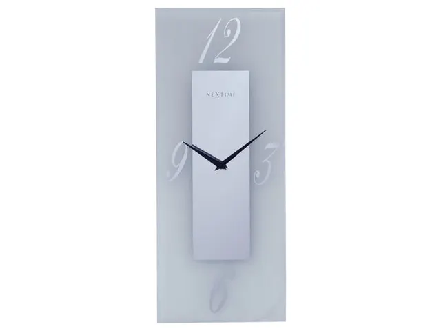 Wandklok Nextime 20x50cm glas Frosted/Mirror Dali