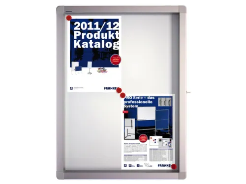 Infovitrine 4xa4 Whiteboard Voor Binnen Aluminium Frame