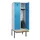 locker met bank,HxBxD 2120x800x815mm,2vak,vak B 400mm,draaigrendel