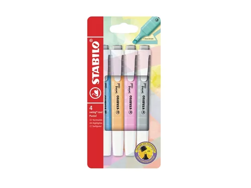 Markeerstift STABILO Swing cool 275/4 pastel assorti etui à 4 stuks