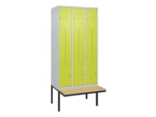 Z-garderobekast,HxBxD 2120x900x815mm,6vak,vak B 300mm,cil.-slot - 1