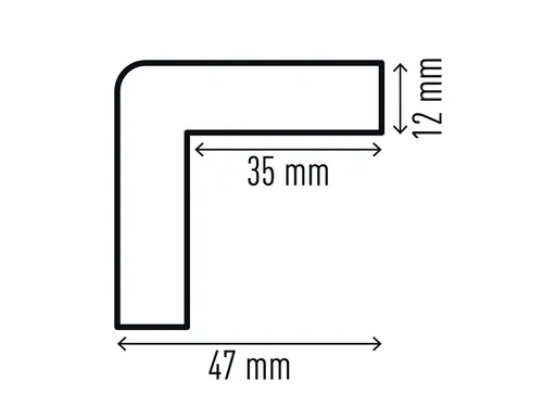 Beschermingsprofiel Durable C35 hoek 1m geel zwart