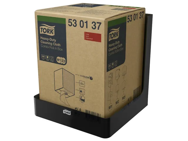 Tork 207210 Boxed Combirol Poetspapier Dispenser Kunststof Zwart W3