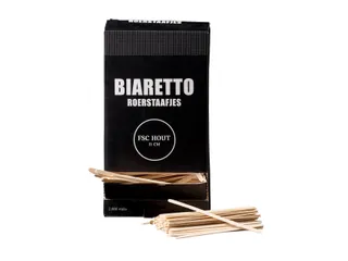 Roerstaafjes Biaretto hout 11cm 2000 stuks - 1