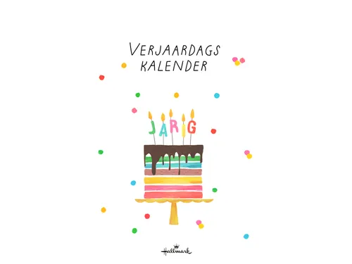 Verjaardagskalender kort Pretty Cute 21x30cm