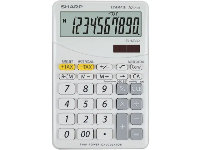 Calculator Sharp-ELM332BWH wit desktop