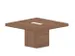 Vergadertafel Hxbxd 73x140x140cm Frame Kubusvormig Noten