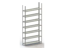 Schroefstelling Basisveld 2200x1252x304mm 7legborden 75kg Ral7035