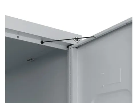 Begrenzer Deuropeningshoek 90°,V. Garderobekast/Lockersysteem,Staal