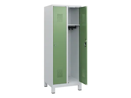 schoollocker,HxBxD 1630x600x500mm,2vak,vak B 300mm,cil.-slot,voeten
