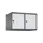 opzetkast,v. locker,2vak.,vak B 400mm,HxBxD 500x800x500mm,vleugeldeur