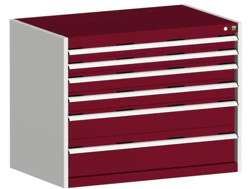 ladekast HxBxD 800x1050x650mm 6laden RAL7035 front RAL3004