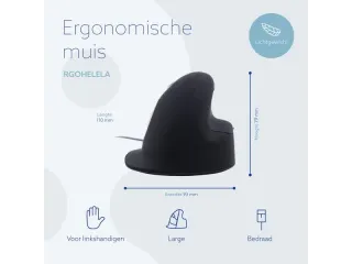 RGOHELELA Ergonomische muis R-Go HE Large bedraad Linkshandig - 4
