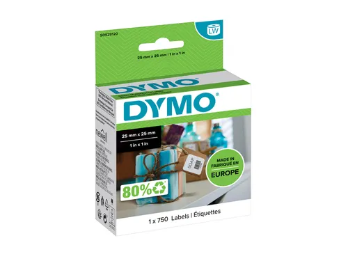 Etiket Dymo Labelprint Vierkant 25x25mm Verwijderbaar S0929120