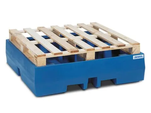 PE-opvangbak,v. 4x200l vat,opvangvol. 405l,HxBxD 350x1300x1300mm