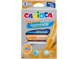 Verfstift Carioca Temperello set à 6 metallickleuren