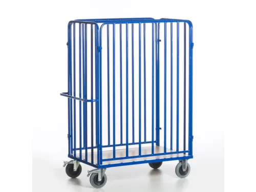 pakketwagen,draagverm. 600kg,laadvl. LxB 1200x740mm,houtetage,RAL5010
